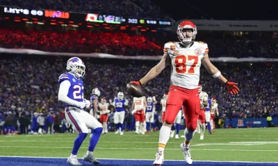 Exclusive : Travis Kelce offered "RESPECTFUL" comments to Josh Allen following their playoff defeat.